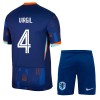 Officiële Voetbalshirt + Korte Broek Nederland Virgil 4 Uit EK 2024 - Kids